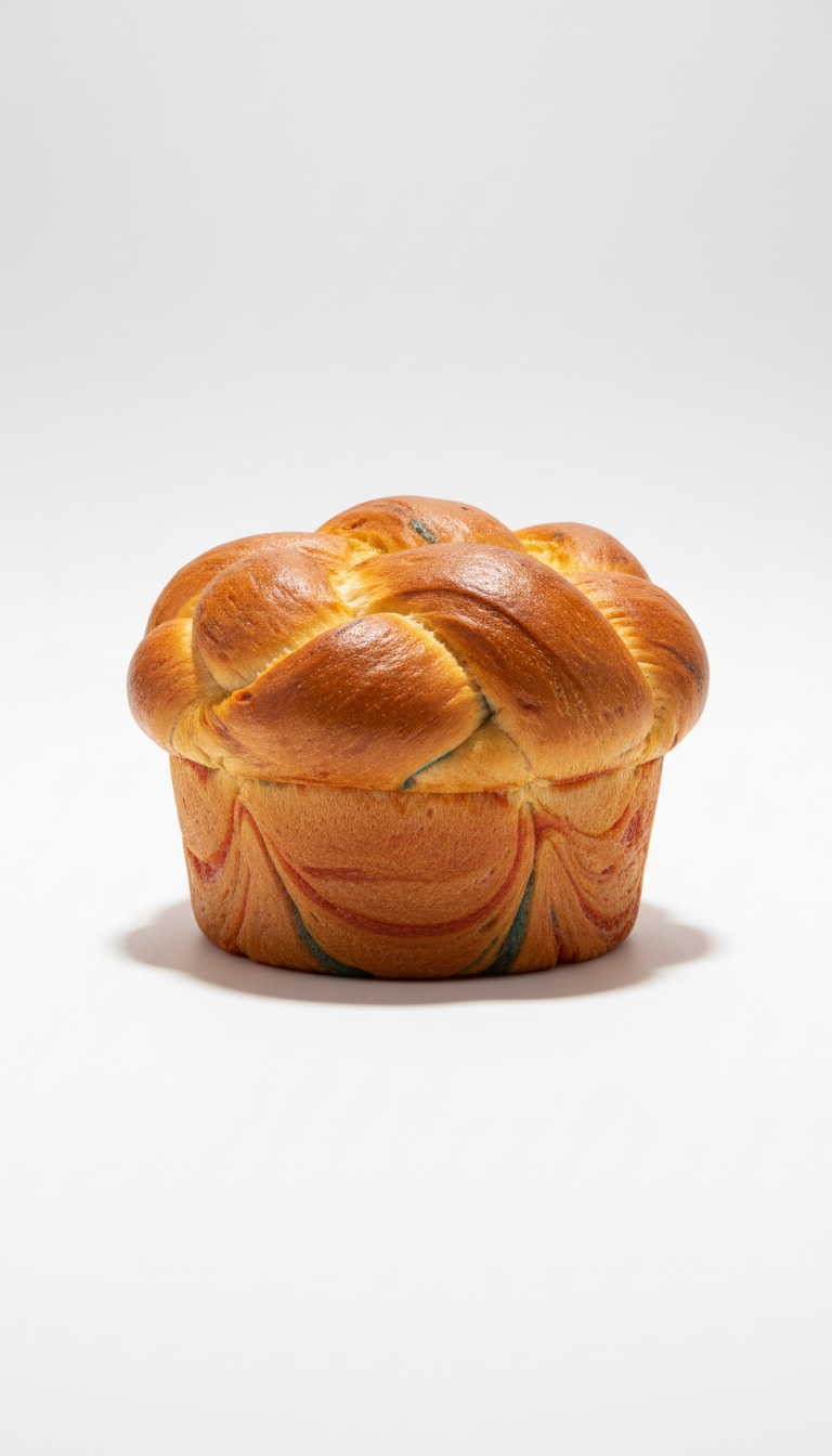 Sunlit amber brioche loaf