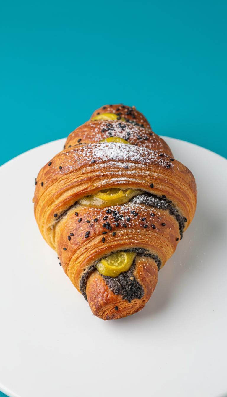 Yuzu black sesame croissant